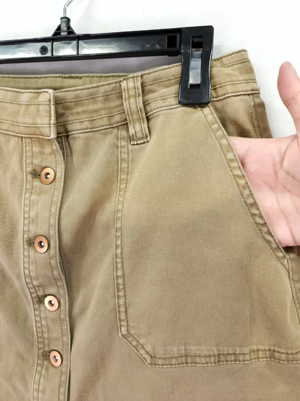 Anthropologie Pilcro and The Letterpress Sun-Faded Utility Skirt Size 0 26x18 - Picture 4 of 11